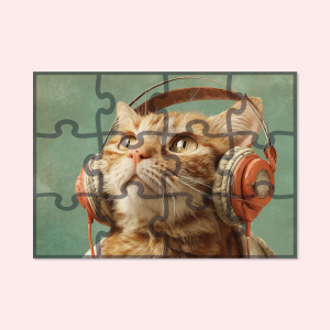 Foto op houten puzzel